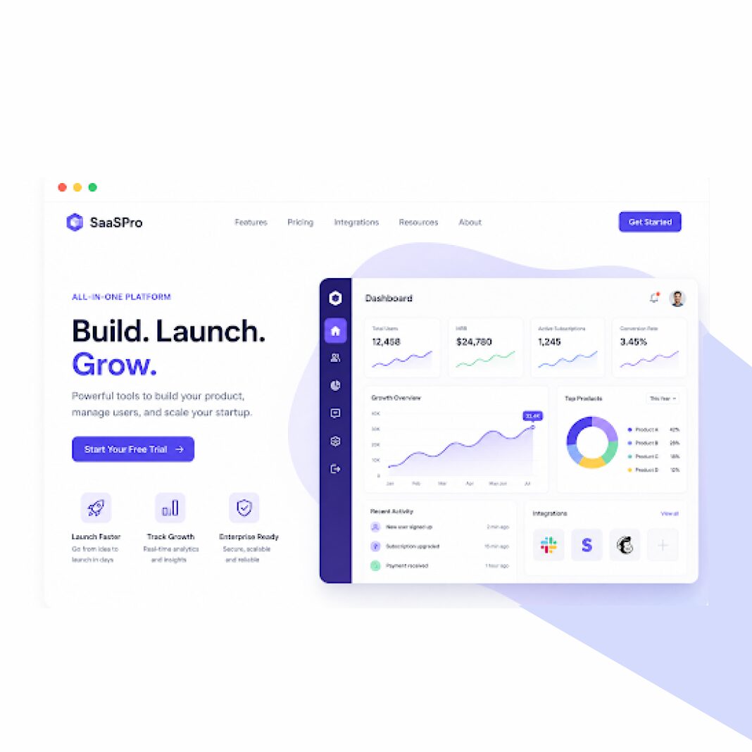 SaaS & Startup Website Design