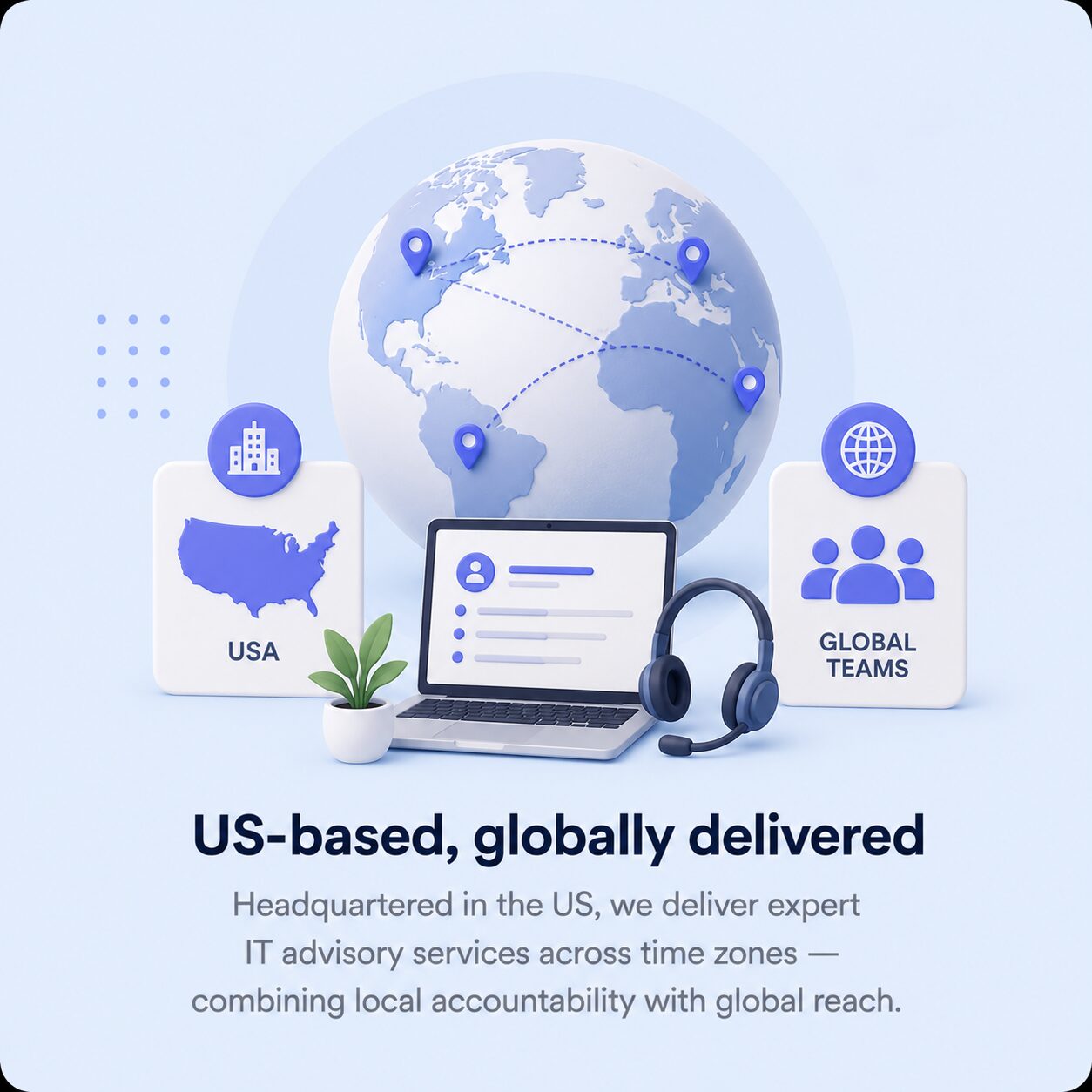 US-based, globally delivered
