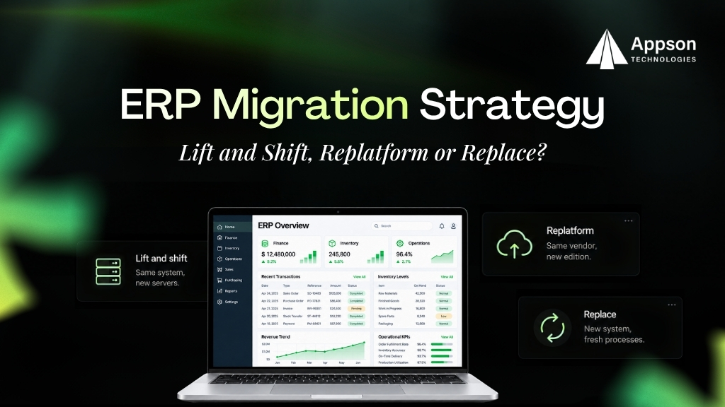 ERP migration strategy: lift and shift, replatform or replace
